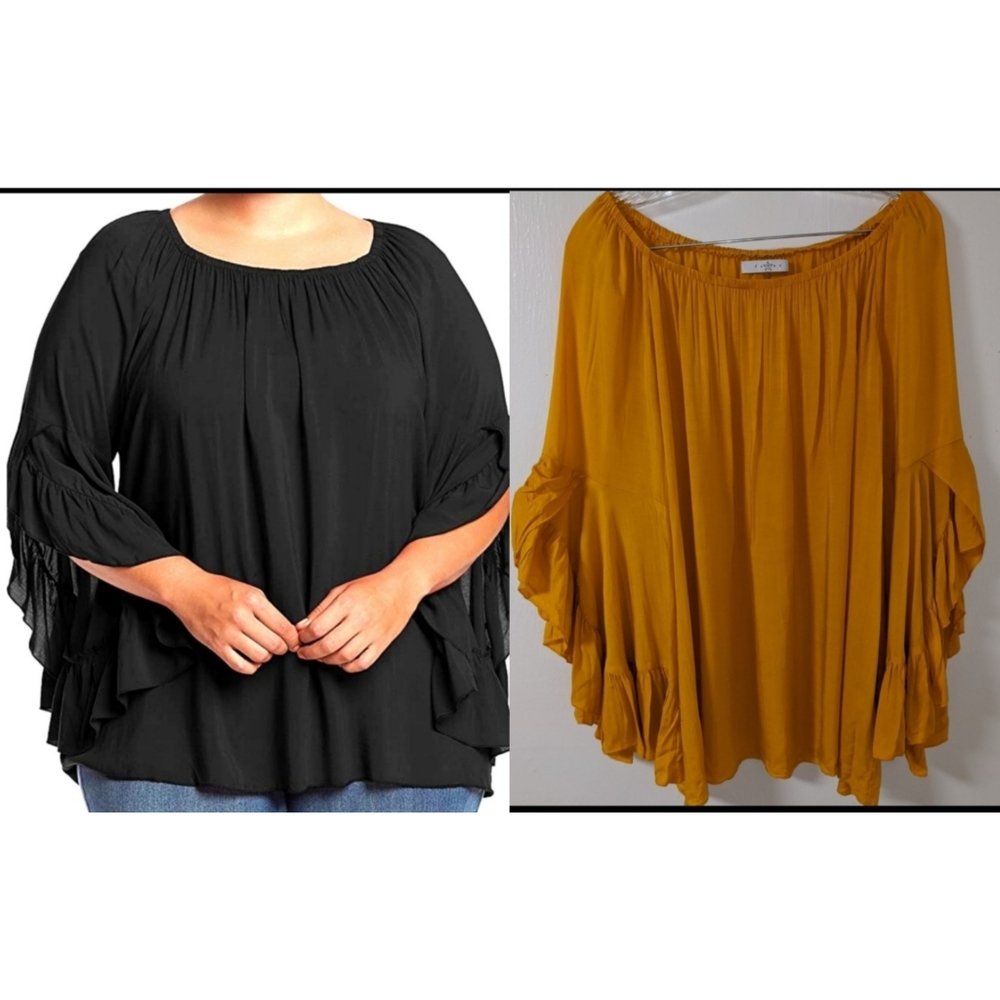NWOT Fever Bell Sleeve Top 2X